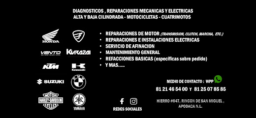 Dirección, horario, teléfono y opiniones de Palsso Taller de Motocicletas y Venta de Refacciones en Apodaca
