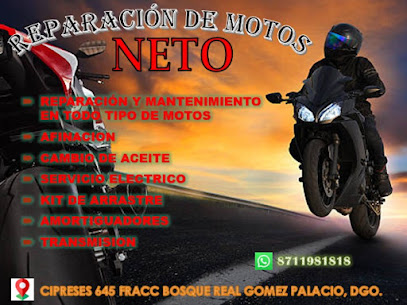 Dirección, horario, teléfono y opiniones de Taller de Motos Reparaciones Neto Motocicletas en Gómez Palacio
