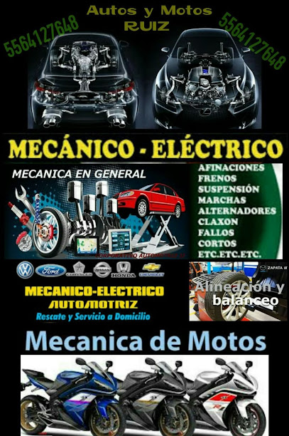 Dirección, horario, teléfono y opiniones de Mecánico Electrico Autos y Motos Ruiz en Pachuca