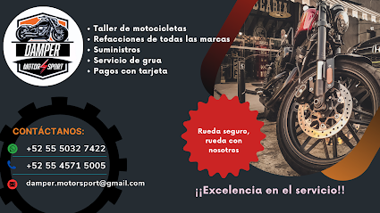 Dirección, horario, teléfono y opiniones de Refaccionaria y Taller de Motos Damper Motorsport en Nezahualcóyotl