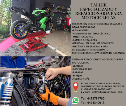 Dirección, horario, teléfono y opiniones de Moto Taller, Refacciones y Accesorios Querétaro en Querétaro
