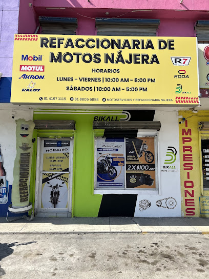 Dirección, horario, teléfono y opiniones de Motos Nájera Refaccionaria en General Escobedo