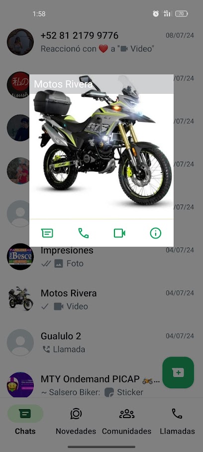 Dirección, horario, teléfono y opiniones de Taller de Motos Rivera en Santa Catarina