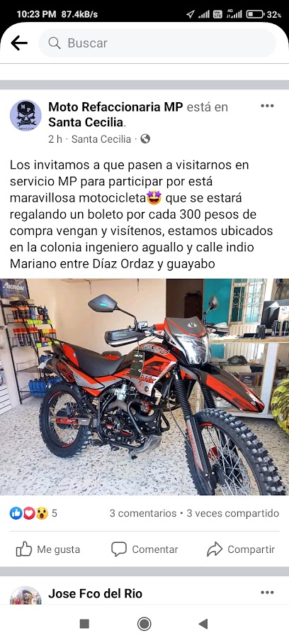 Dirección, horario, teléfono y opiniones de Moto Refaccionaria en Tepic