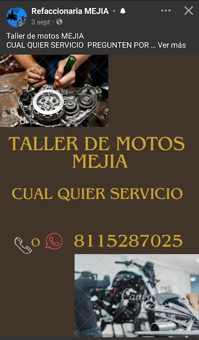 Dirección, horario, teléfono y opiniones de Taller de Motocicleta Mejia en General Escobedo